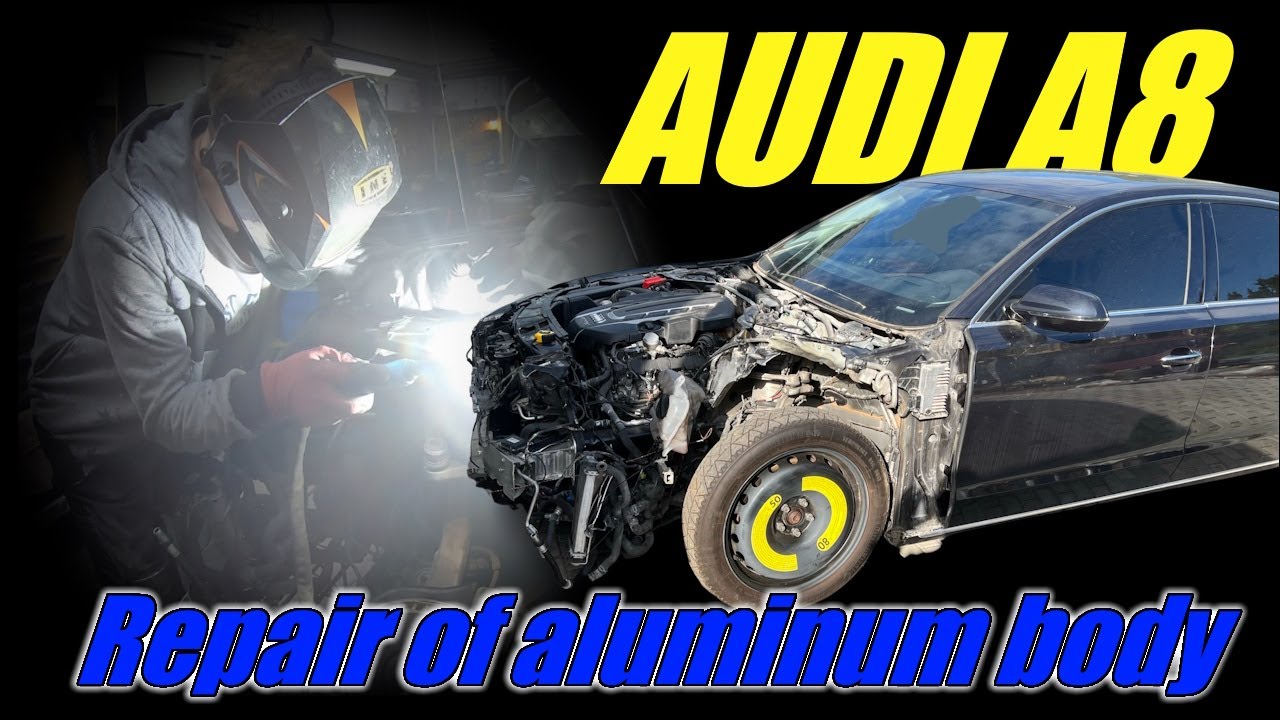 Audi A8. Front end repair. Ремонт переда.