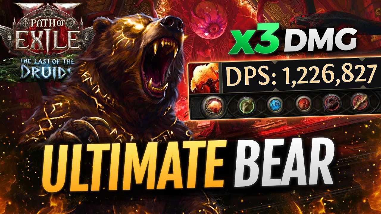 [PoE 2] ULTIMATE POWER! - My STRONGEST Bear Druid Build Guide for Shaman - Path of Exile 2 0.4