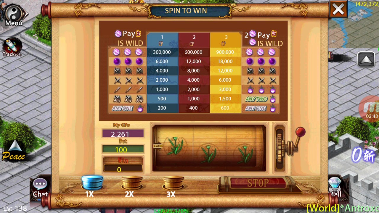 [Conquer Online Android server worlord] try my luck on slot machine
