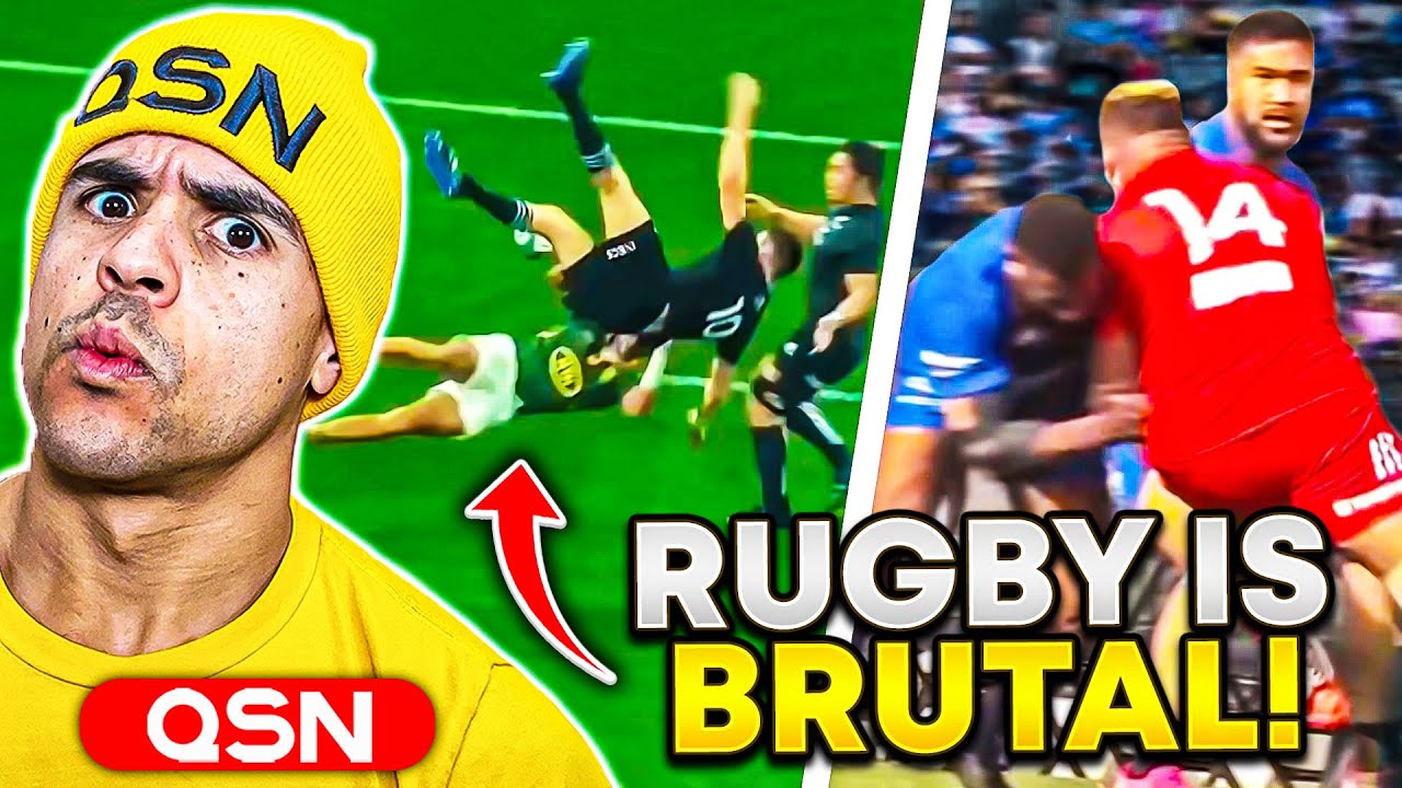 American Reacts to Rugby's most BRUTAL Moments...