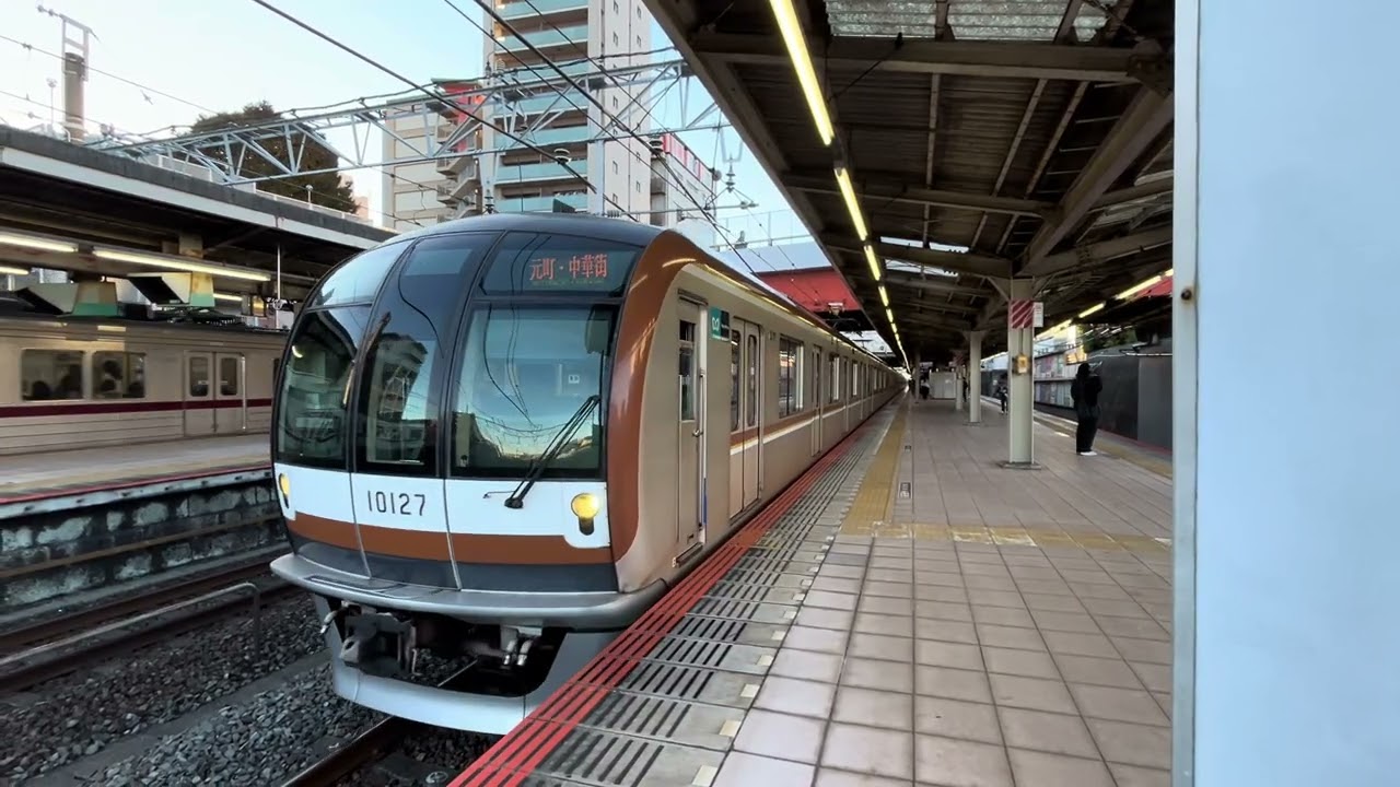 東京メトロ有楽町副都心線10000系10127編成がFライナー快速急行元町中華街行きとして朝霞台駅3番線を！発車！