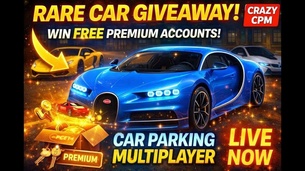 🚨 RARE CAR GIVEAWAY + FREE PREMIUM ACCOUNTS 😱 | Car Parking Multiplayer LIVE 🔥 | CRAZY CPM