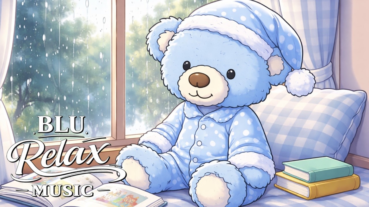 【BGM】Rainy Day Sleep Music | Cozy Bedtime Reading with Blu 🧸🌧️ | Sleep Music (2 Hours)