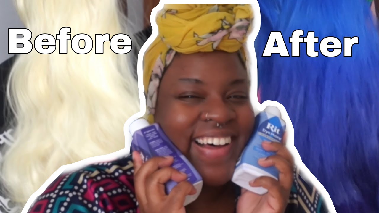 Sapphire Blue Wig 💙 HOW TO OMBRÉ DYE SYNTHETIC WIG USING RIT DYE