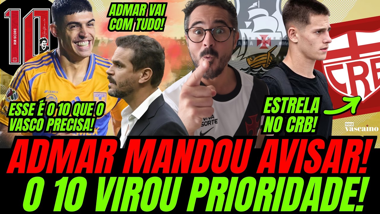 MUDOU TUDO: VASCO VAI CONTRATAR NOVO CAMISA 10 COM A SAÍDA DE COUTINHO! ADMAR FECHOU MAIS 1 NEGÓCIO