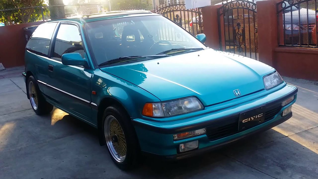 1991 honda civic si tahitian green