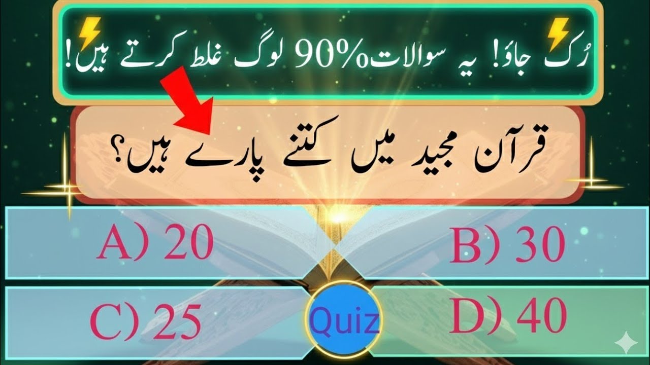 Quran Quiz | 10 Islamic Questions in Urdu | Test Your Quran Knowledge | Islamic Quiz 2025