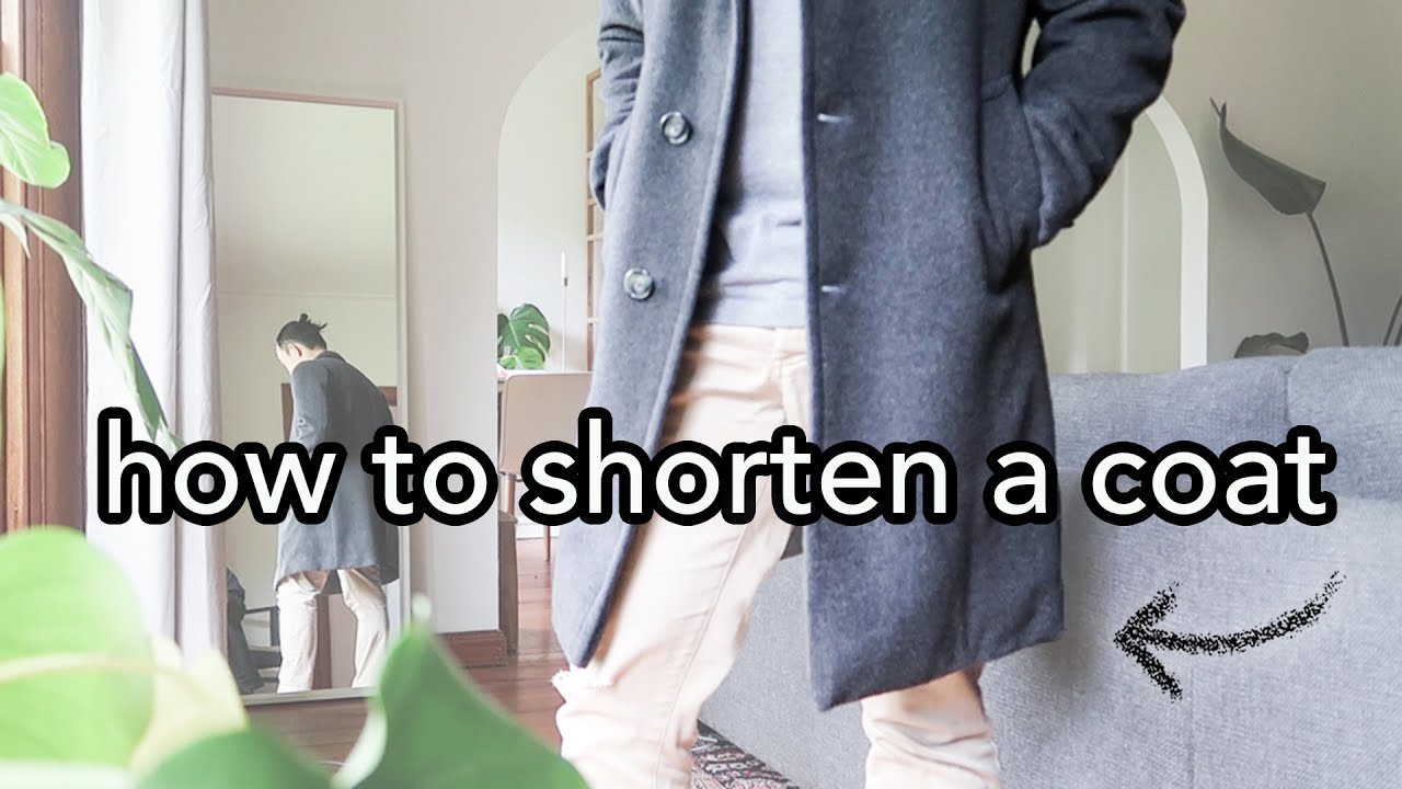 How to Shorten a Tailored Coat or Jacket with a Lining 🧥 - DIY Hand Sewing Hem Length Alteration