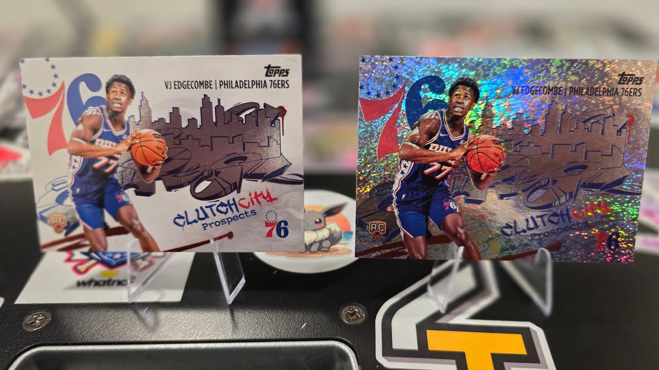 Crazy VJ Edgecombe hits from 2025-26 Topps Basketball blaster. 🏀 