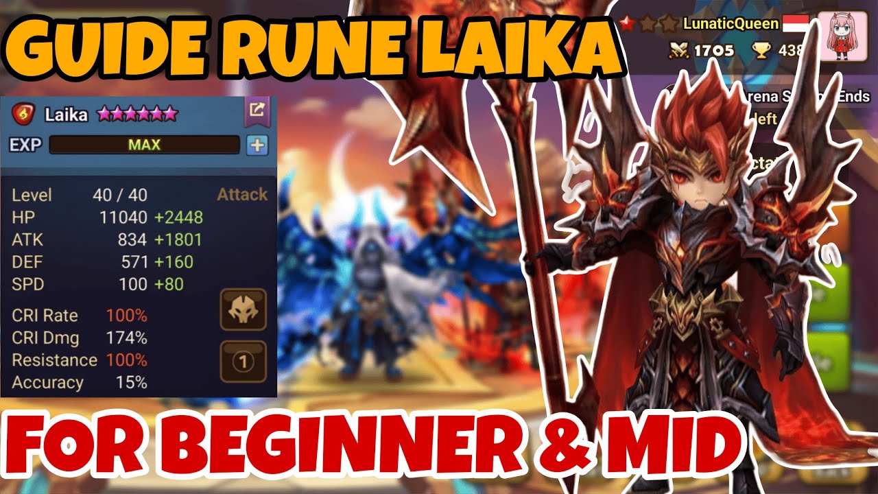 Laika Rune Guide For Beginner Easy to use & Laika Game play - Summoners War
