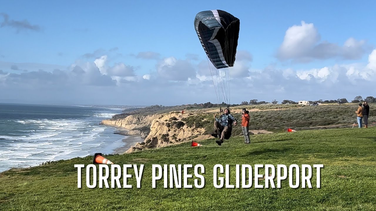 Paraglider ￼Struggling to Takeoff - Torrey Pines Gliderport, San Diego [4K UHD]