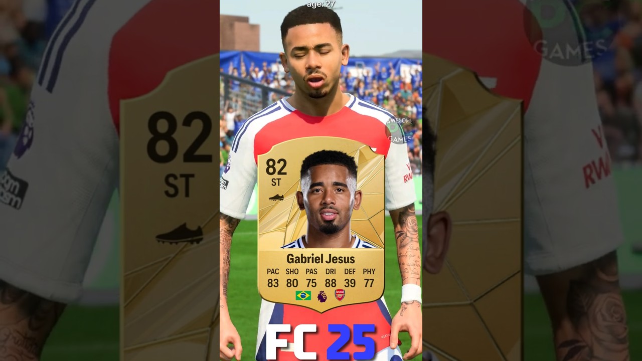 🇧🇷 GABRIEL JESUS fifa evolution (17-25) #eafc25 #fc25 #fifa #gabrieljesus #jesus #arsenal