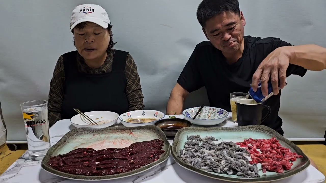 소지라,천엽,육회,3종셋트먹방