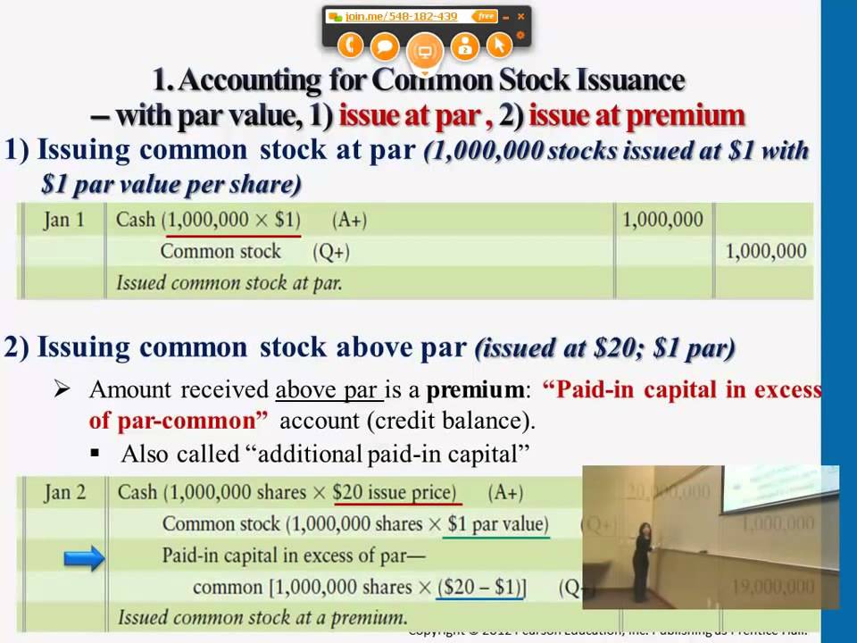 Accounting for Common Stock Issuance