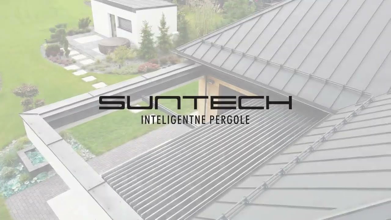 Pergola tarasowa z rozsuwanym dachem w opasce betonowej - model 𝗘 𝗫 𝗫 𝗘 𝗡 wym. max. 7 x 6m