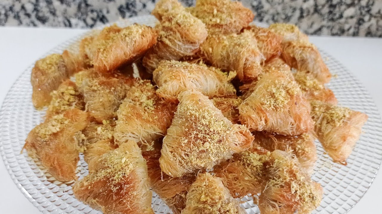معسلات بالكنافة و عقدة اللوز لرمضان بدون قلي كيجيو مقرمشين و لذاذ