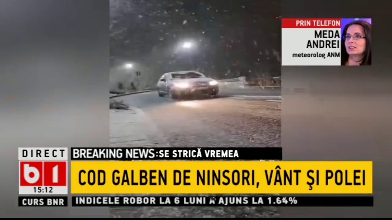 SE STRICA VREMEA: COD GALBEN DE VANT, NINSORI SI POLEI_Stiri b1_31 ianuarie 2021