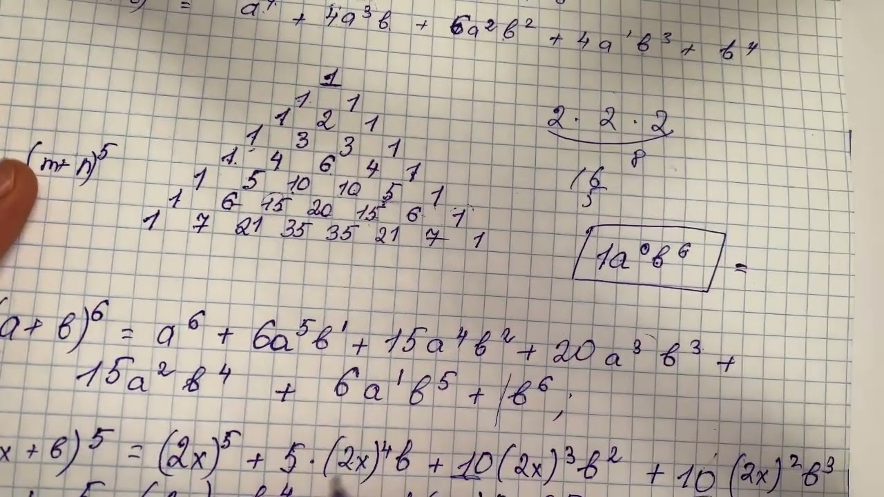 9 сынып алгебра, Ньютон биномы