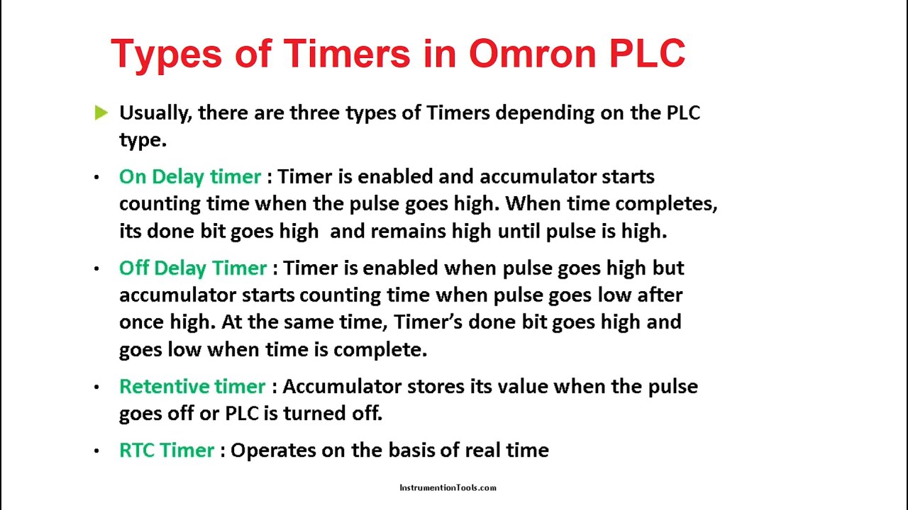 Introduction to Timers in Omron PLC - Types of Timers in CX Programmer