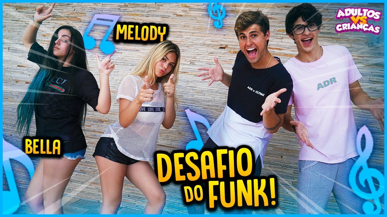 ADULTOS VS CRIANÇAS: FUNK COM MELODY E BELLA [ REZENDE EVIL ]