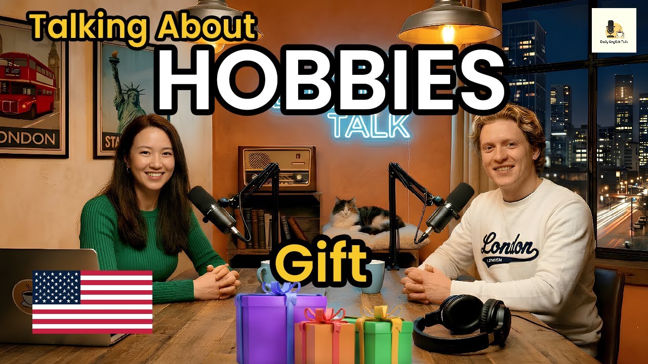 Hobbies Vocabulary & Speaking Practice (A1-B1) | Real English Conversation | Daily Life English
