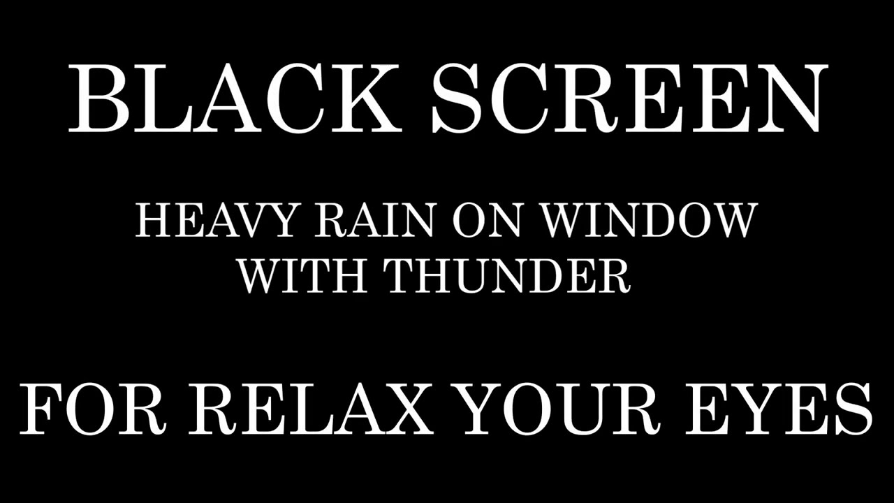 HEAVY Rain On WINDOW With THUNDER Black Screen SLEEP Fast | Study | Heavy Rain | Thunder | Insomnia