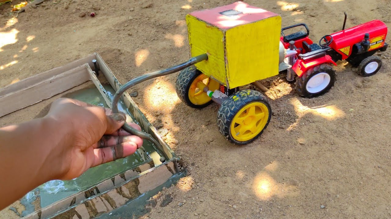 How to Make DIY Construction Tractor Vehicle | science project | part6 | @Santroyce