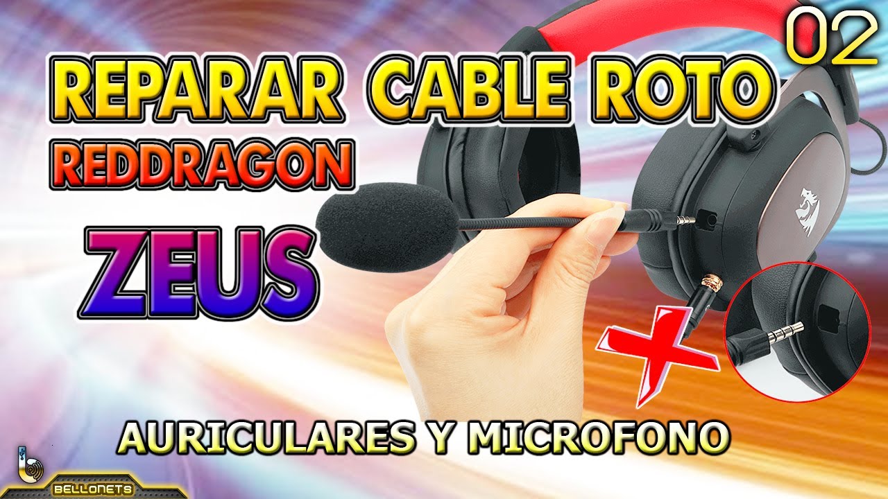 2️⃣ Repara Cable Partido AURICULARES GAMING REDDRAGON ZEUS H510 │ @BELLONETS