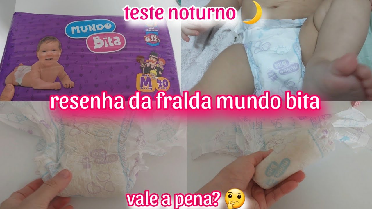 RESENHA DA FRALDA MUNDO BITA/ TESTE NOTURNO/ VALE A PENA ?