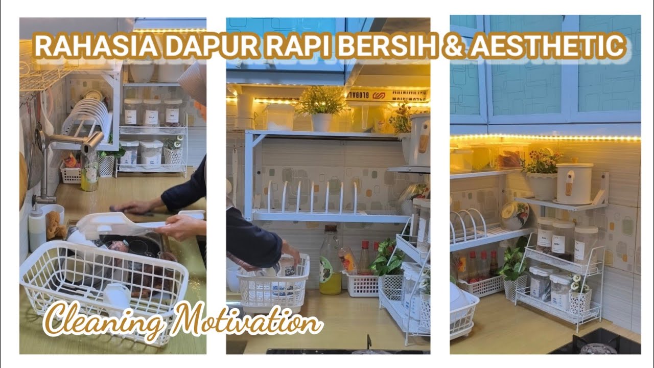 RAHASIA DAPUR SEDERHANA SELALU RAPI BERSIH DAN AESTHETIC #cleaningmotivation