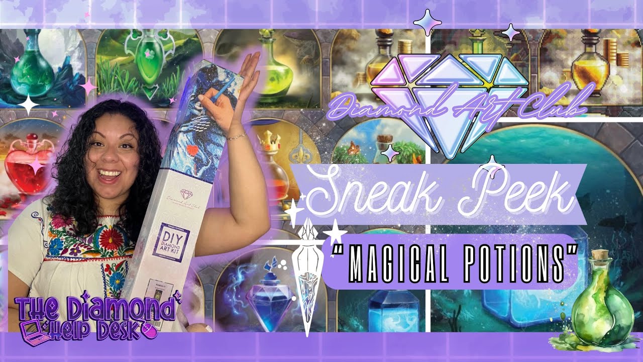 Diamond Art Club Sneak Peek! “Magical Potions” by Nathanael Mortensen || Holy 91 Colors Batman! 😱