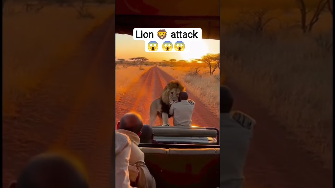 Lion 🦁 Attacks Man 😱 | Shocking Wildlife Moment ♌