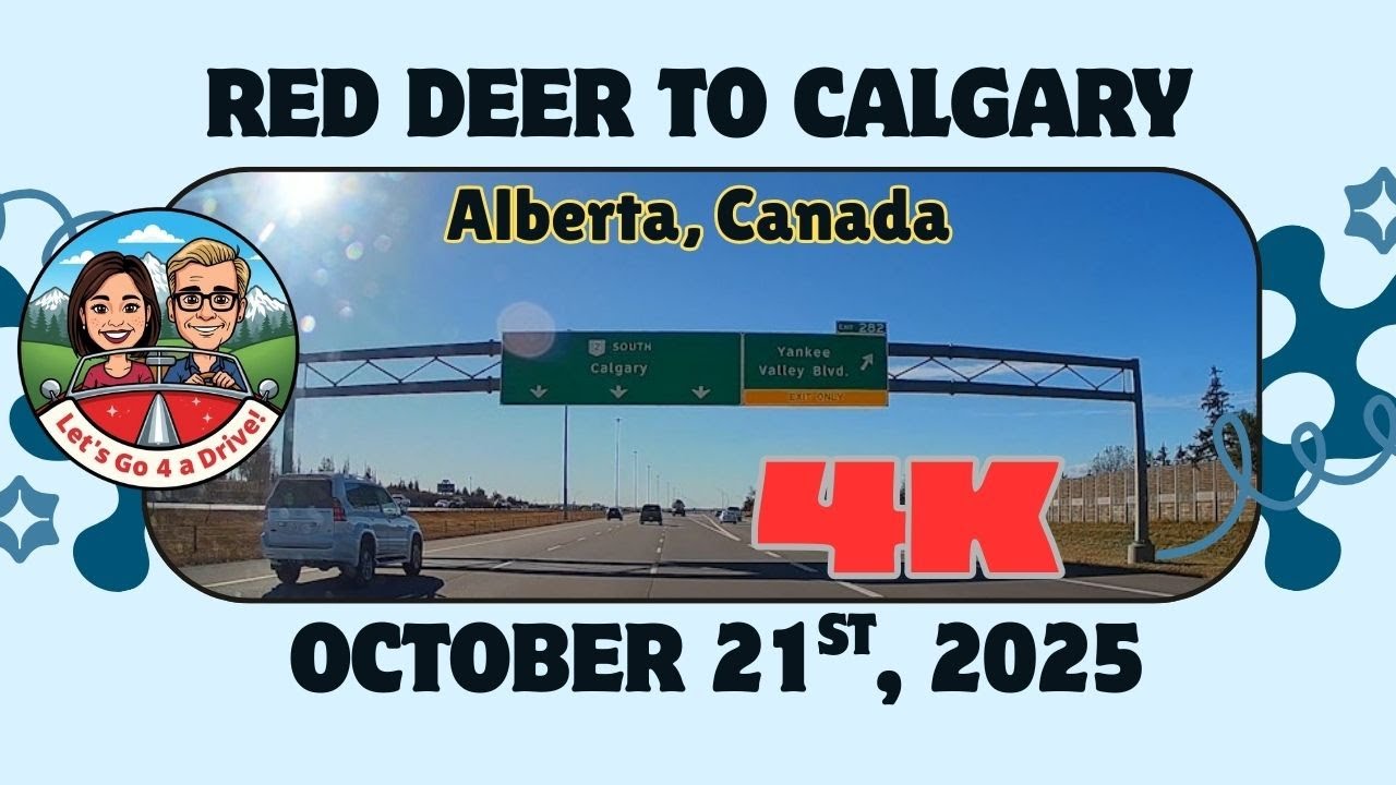 4K Red Deer to Calgary, Alberta Hwy 2 Fall drive! #Edmonton #RedDeer #Alberta #Highway2 #Hwy2 #Fall
