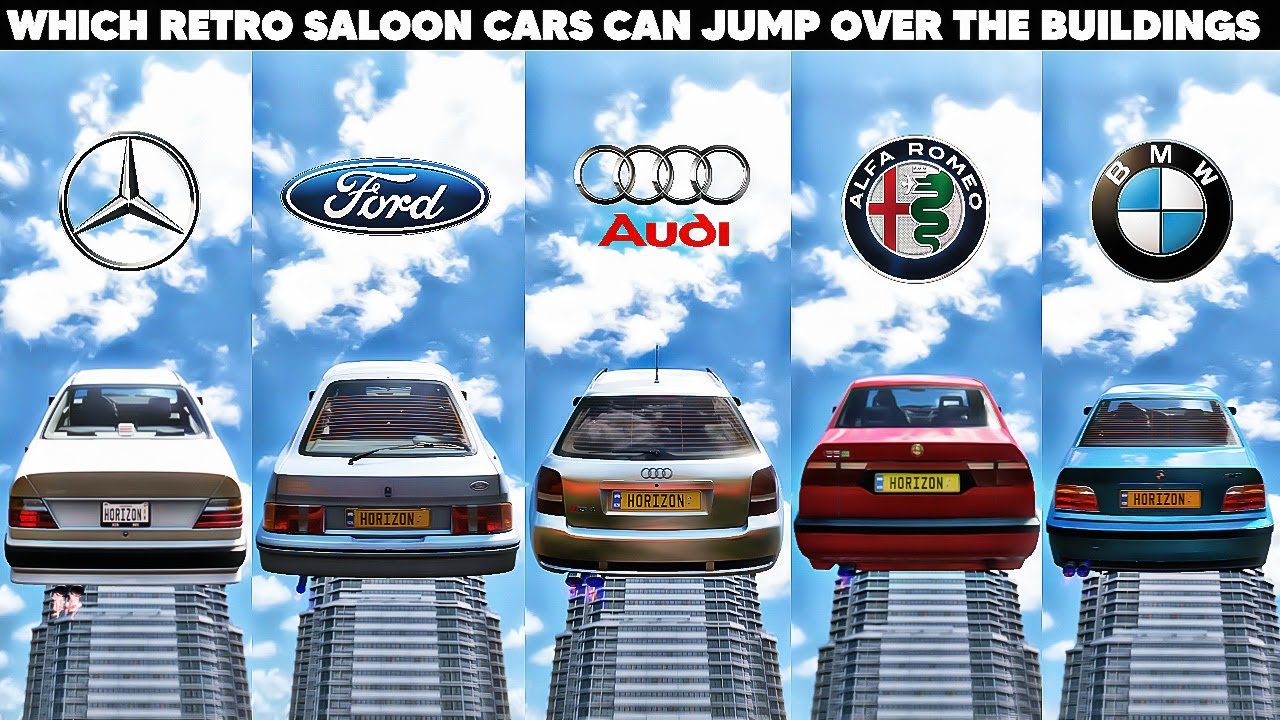 WHICH RETRO SALOON CARS CAN JUMP OVER BUILDINGS in Forza Horizon 5?! (Let’s Find Out)