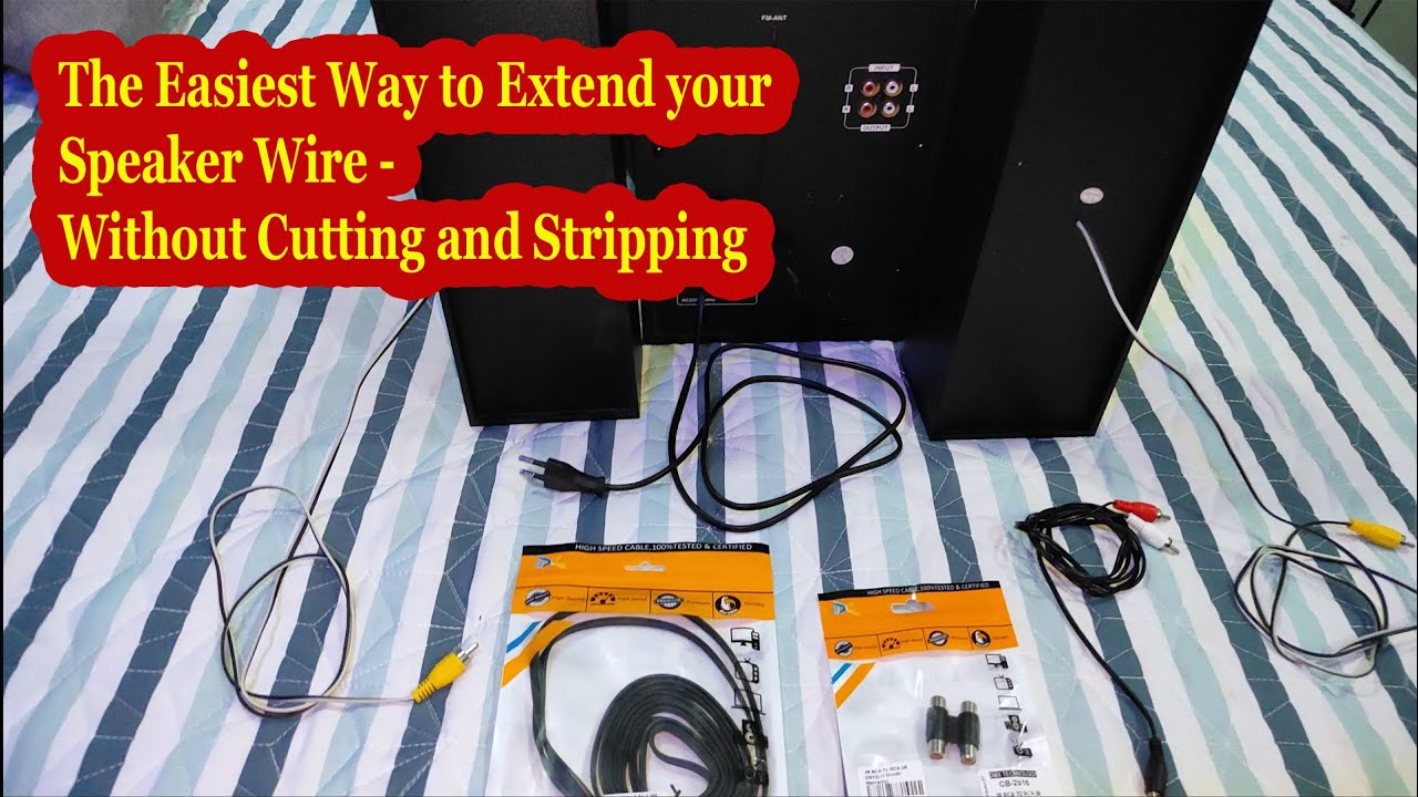 The Easiest Way to Extend your Speaker Wire - Without Cutting and Stripping