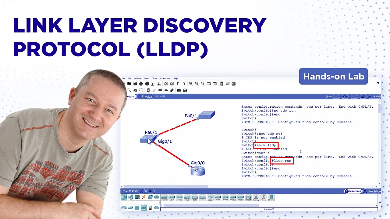 LLPD | Протокол обнаружения на канальном уровне | Настройка LLDP с помощью Cisco Packet Tracer | ...