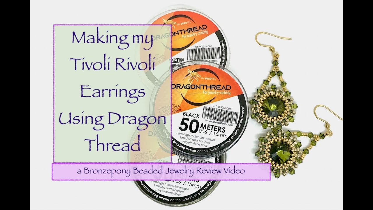 Tivoli Rivoli Earrings using Dragon Thread