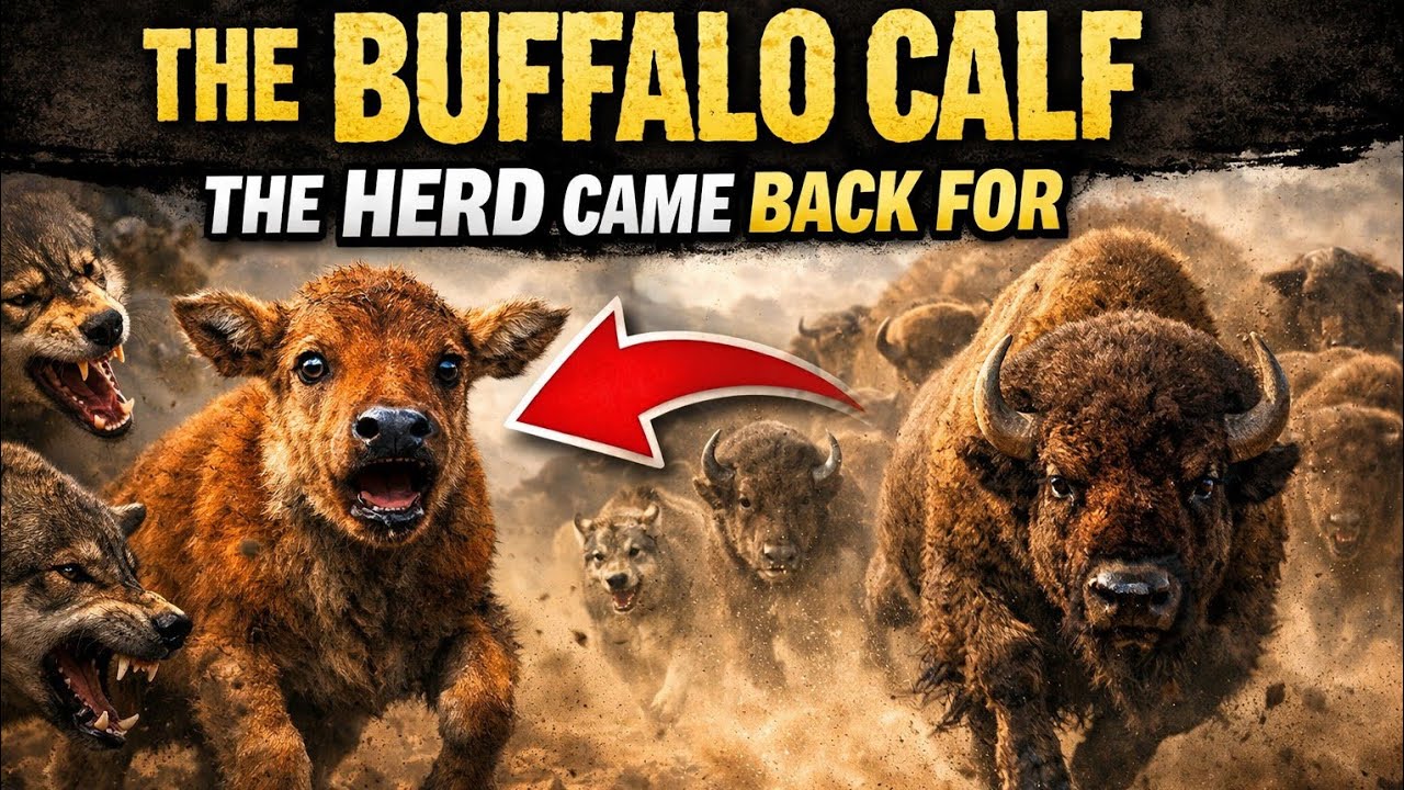 The Buffalo Calf Everyone Thought Was Lost… Until the Herd Came Back