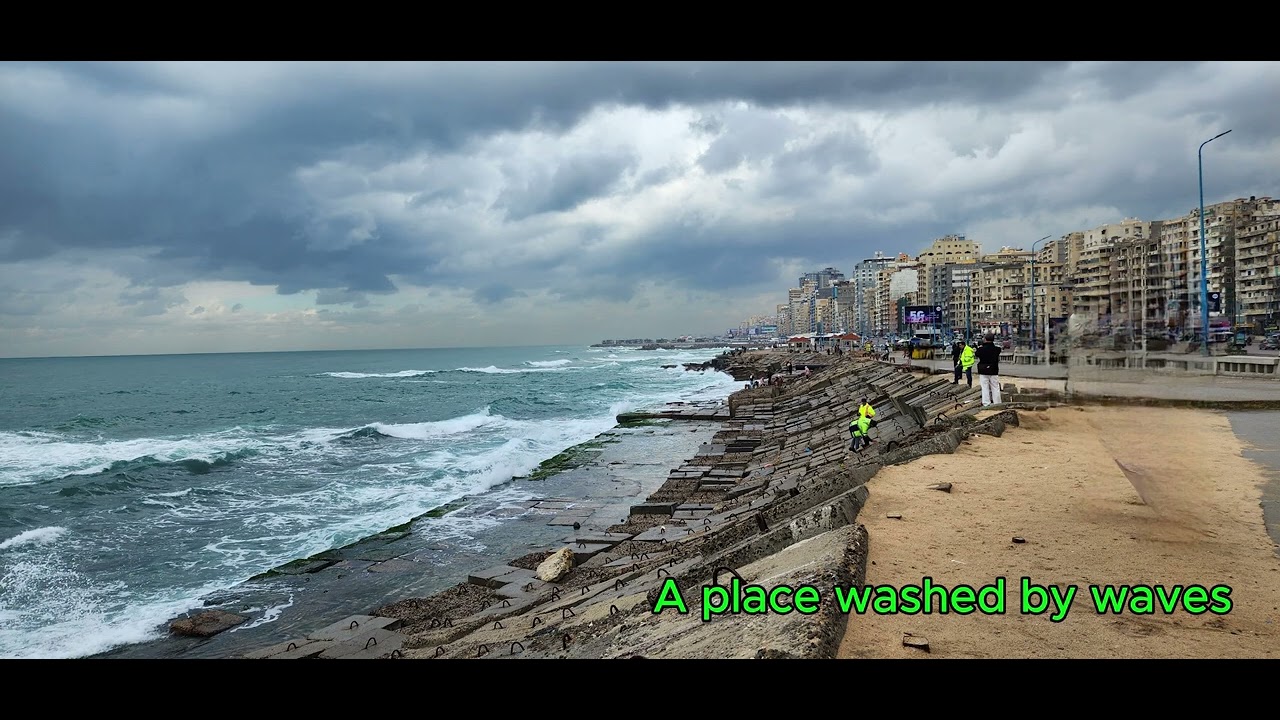 A place washed by waves