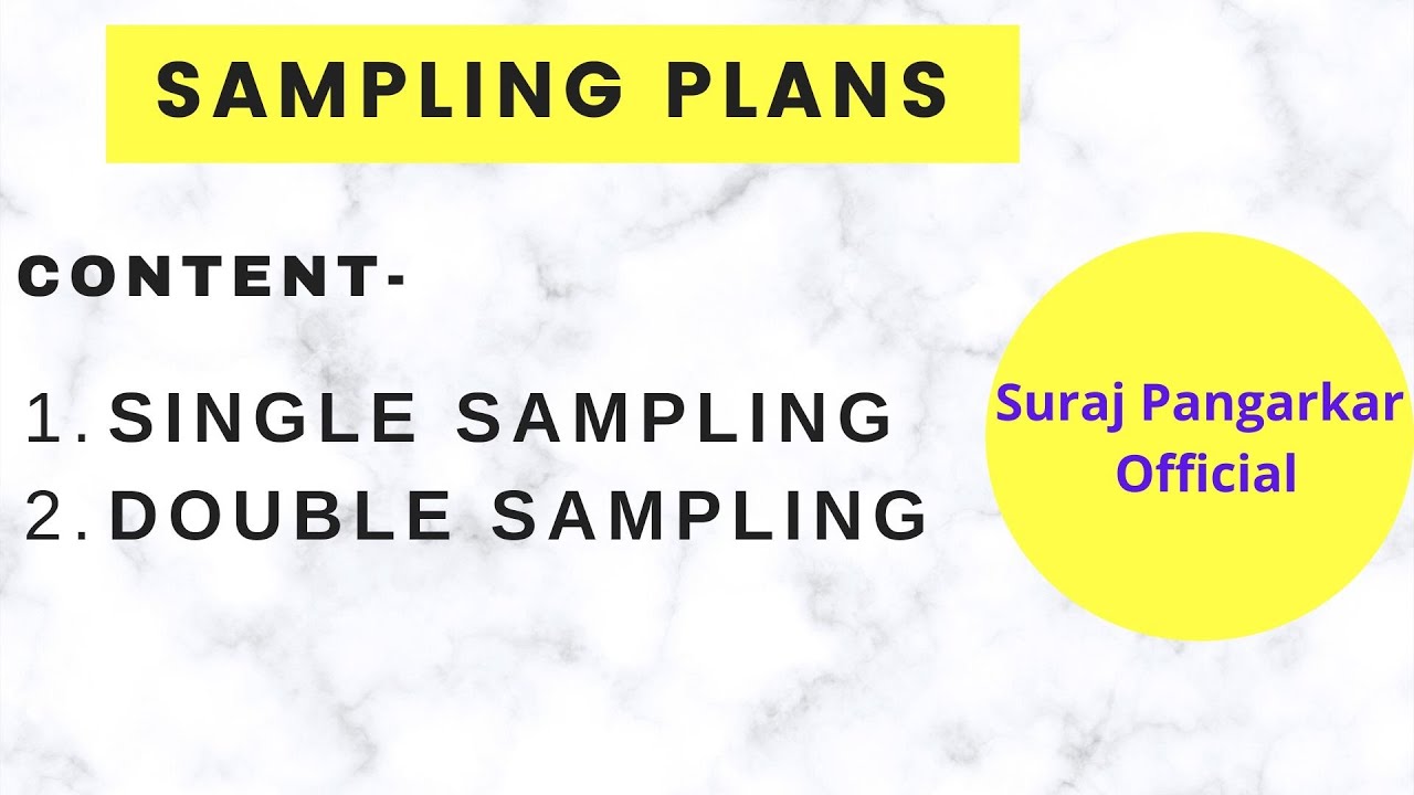 Double Sampling|Single Sampling|Sampling Plan|Hindi