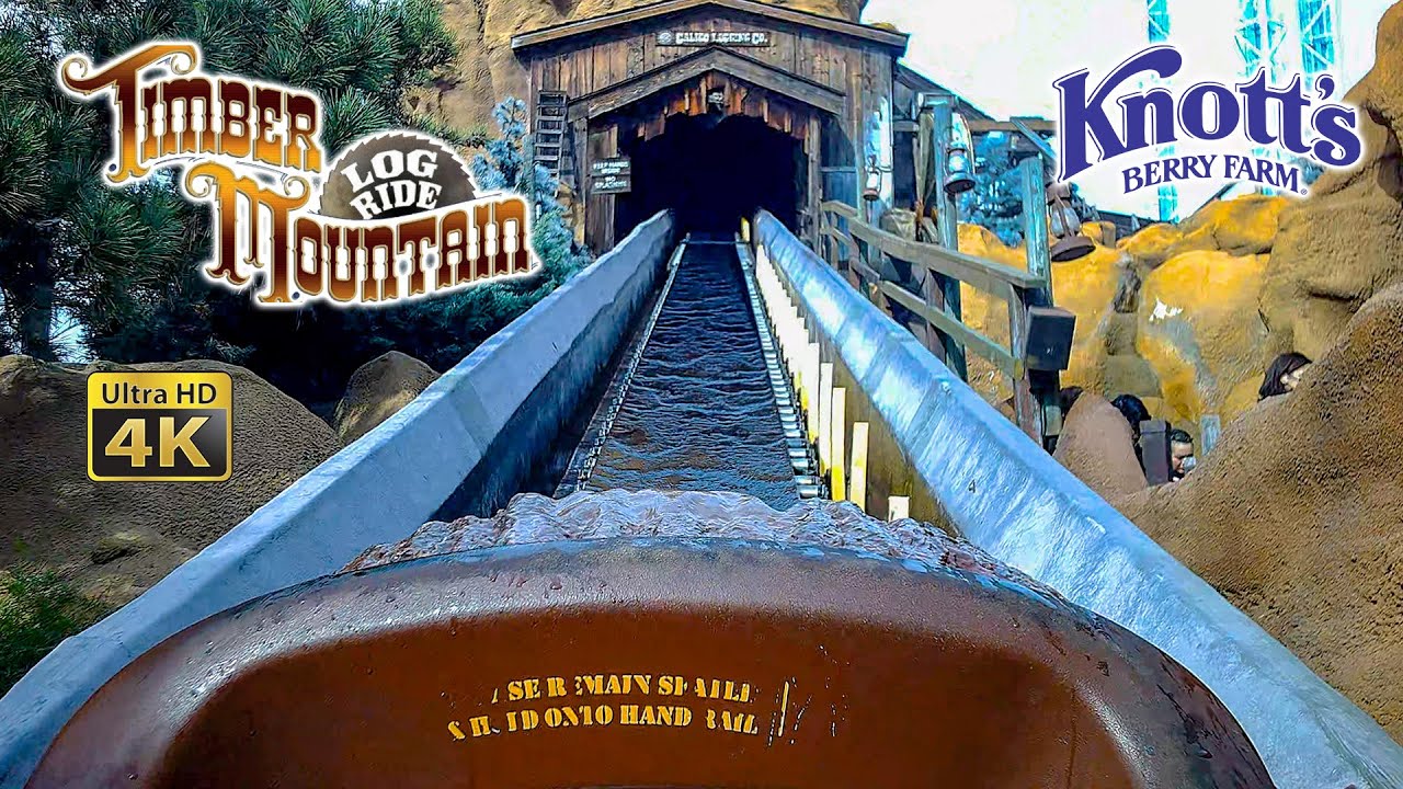 December 2022 Timber Mountain Log Ride On Ride 4K POV Knott's Berry Farm Sit Down the Ride Log Flume