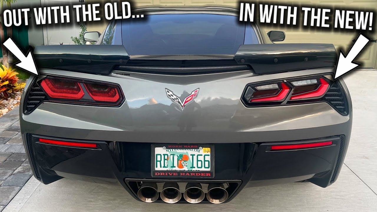 САМЫЕ КРУПНЫЕ ЗАДНИЕ ФОНАРИ ДЛЯ C7 CORVETTE! (C8 STYLE VLAND)