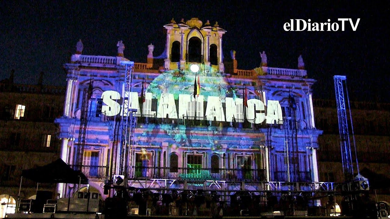 El videomapping ‘20 años de FÀCYL. El latido de la luz’ ilumina la Plaza Mayor de Salamanca