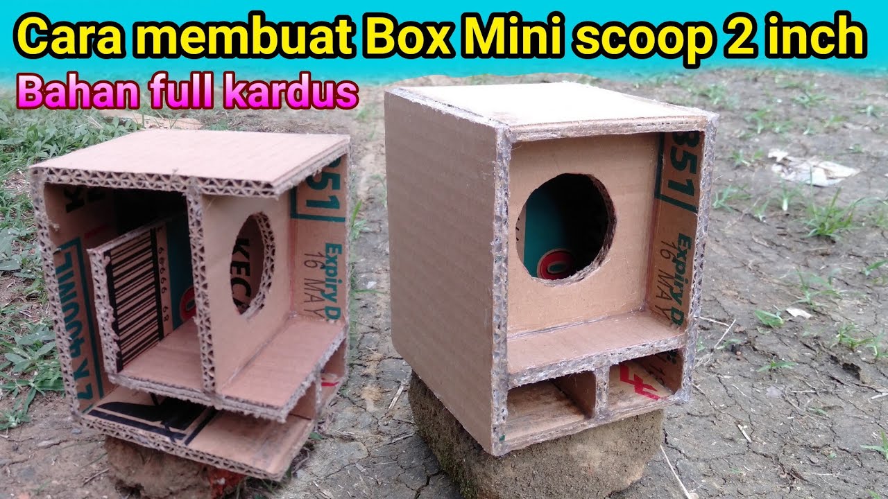 CARA MEMBUAT BOX MINI SCOOP 2 INCH BAHAN FULL KARDUS