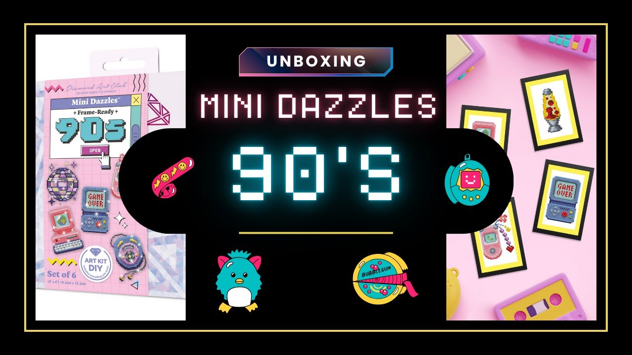 Распаковка набора Diamond Art Club - Mini Dazzles: издание 90-х годов.