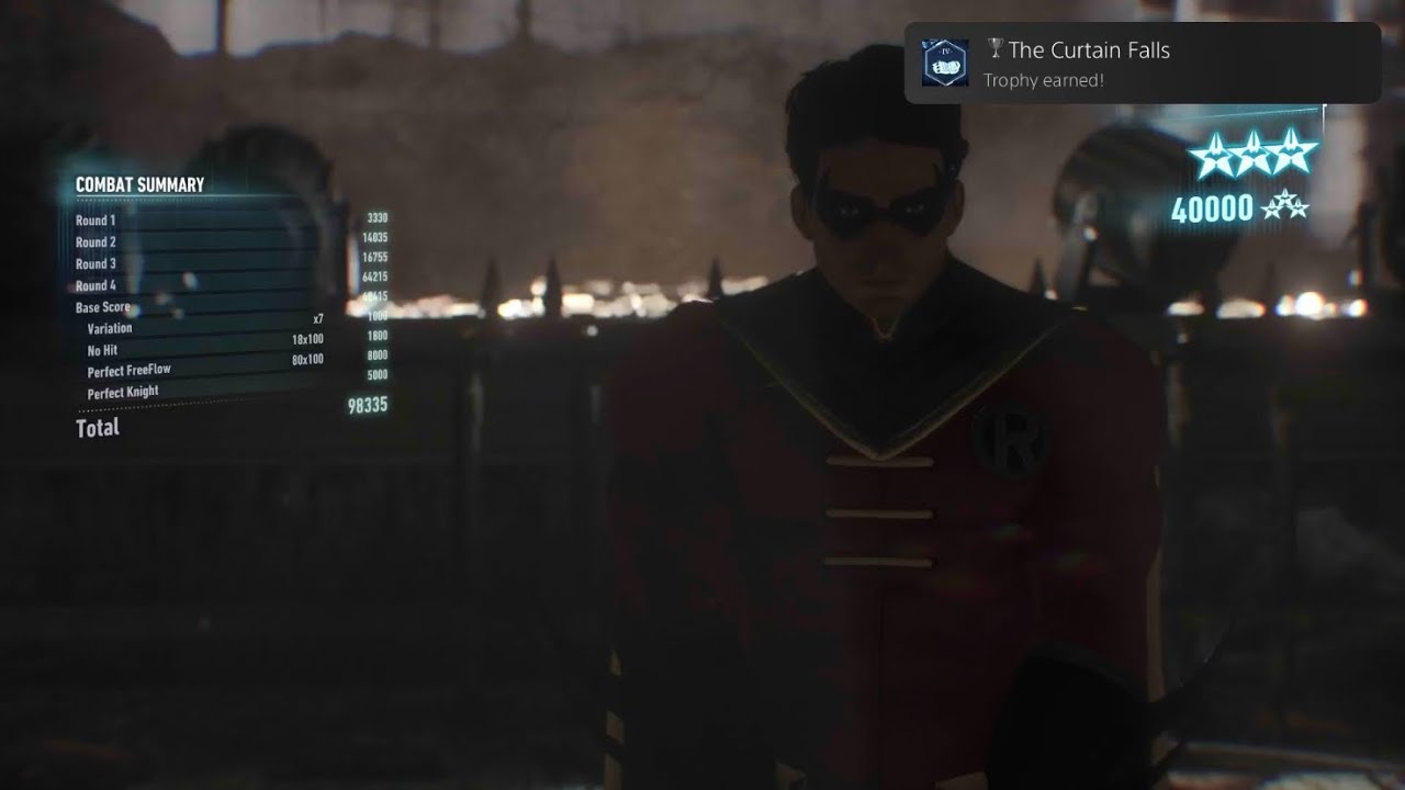Batman: Arkham Knight - The Curtain Falls Trophy (0.1% Completion Rate)