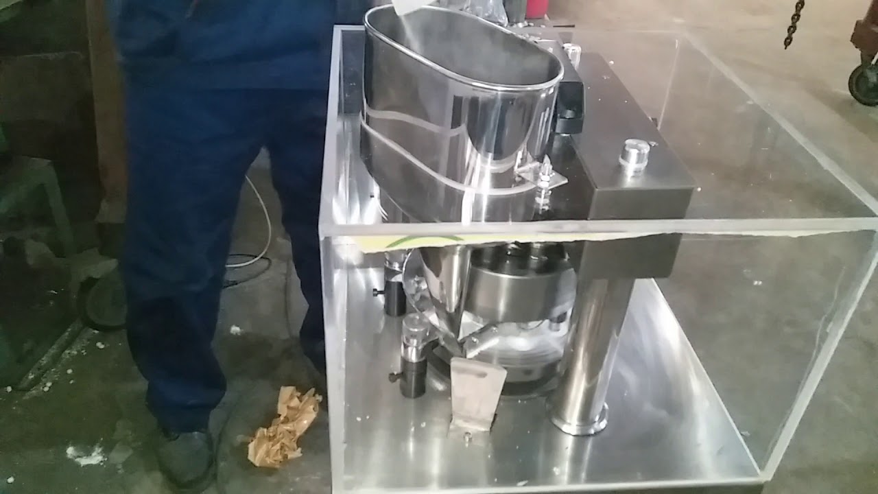 zp -9 tablet press machine operation video