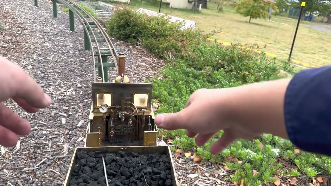 3.5 inch gauge LBSC tich running round the track.