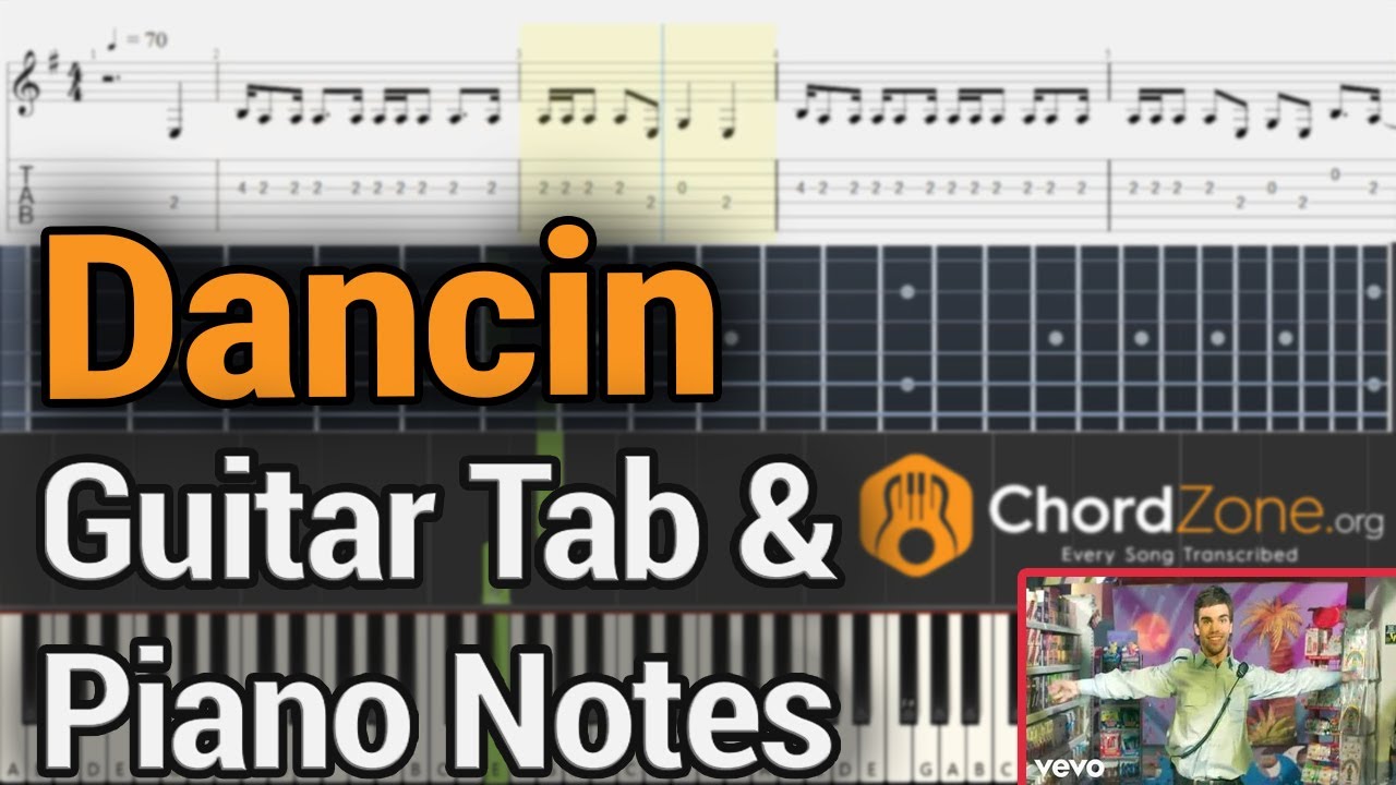 Dancin | Aaron Smith Guitar Tabs and Piano Notes - Tutorial - Easy Fingerstyle Lesson