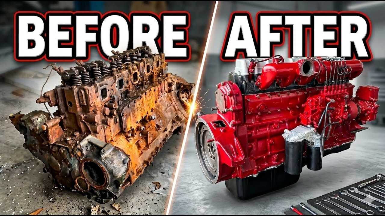 This Old Engine Was Completely Destroyed… Watch the Restoration!